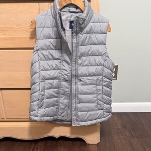 GAP Silver Quilted Vest